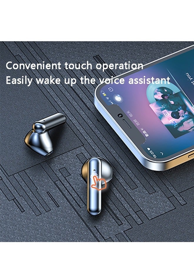 Bukela Wireless Bluetooth Earphones,Active Noise Cancelling Earbuds,LED Charging Case K60 Bluetooth 5.3 Bass Boost True Wireless Earbud Headphones with Built-in Mic for iPhone,Android,Windows,iOS - Image 4